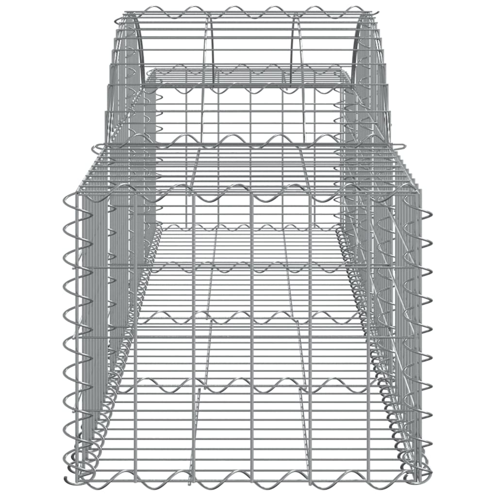vidaXL Arched Gabion Baskets 10 pcs 200x50x40/60 cm Galvanised Iron
