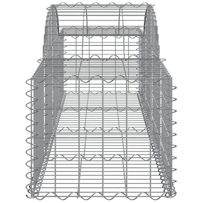 vidaXL Arched Gabion Baskets 12 pcs 200x50x40/60 cm Galvanised Iron