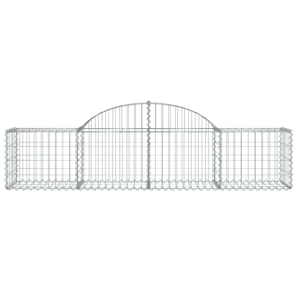 vidaXL Arched Gabion Baskets 18 pcs 200x50x40/60 cm Galvanised Iron