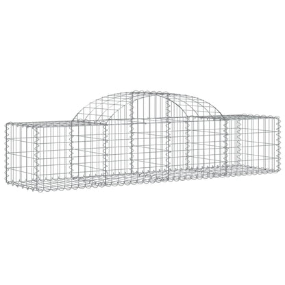 vidaXL Arched Gabion Baskets 30 pcs 200x50x40/60 cm Galvanised Iron