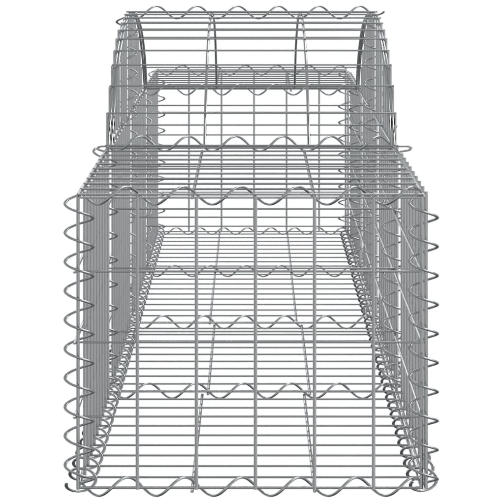 vidaXL Arched Gabion Baskets 40 pcs 200x50x40/60 cm Galvanised Iron