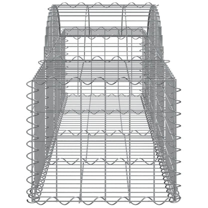 vidaXL Arched Gabion Baskets 40 pcs 200x50x40/60 cm Galvanised Iron