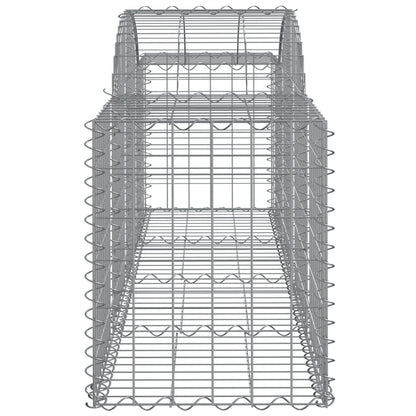 vidaXL Arched Gabion Baskets 4 pcs 200x50x60/80 cm Galvanised Iron