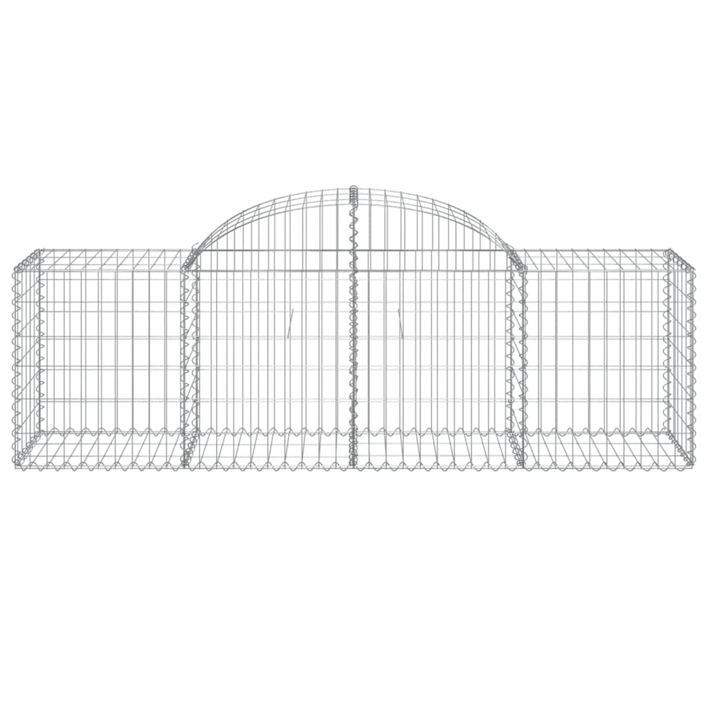 vidaXL Arched Gabion Baskets 5 pcs 200x50x60/80 cm Galvanised Iron