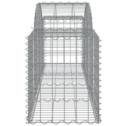 vidaXL Arched Gabion Baskets 10 pcs 200x50x60/80 cm Galvanised Iron