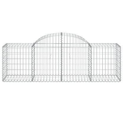 vidaXL Arched Gabion Baskets 11 pcs 200x50x60/80 cm Galvanised Iron