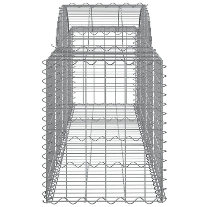 vidaXL Arched Gabion Baskets 11 pcs 200x50x60/80 cm Galvanised Iron