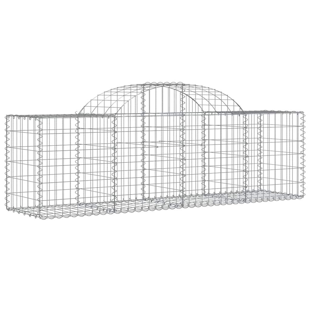 vidaXL Arched Gabion Baskets 12 pcs 200x50x60/80 cm Galvanised Iron