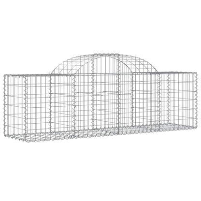 vidaXL Arched Gabion Baskets 12 pcs 200x50x60/80 cm Galvanised Iron