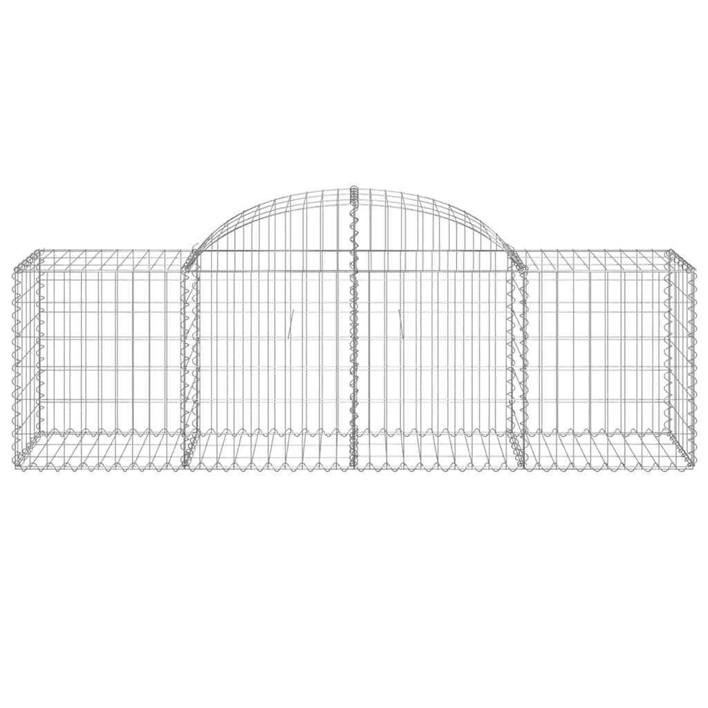 vidaXL Arched Gabion Baskets 12 pcs 200x50x60/80 cm Galvanised Iron