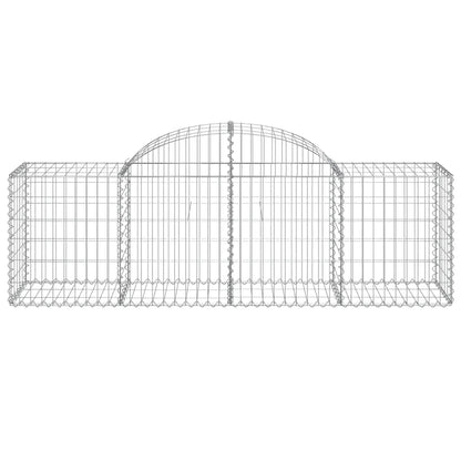vidaXL Arched Gabion Baskets 12 pcs 200x50x60/80 cm Galvanised Iron