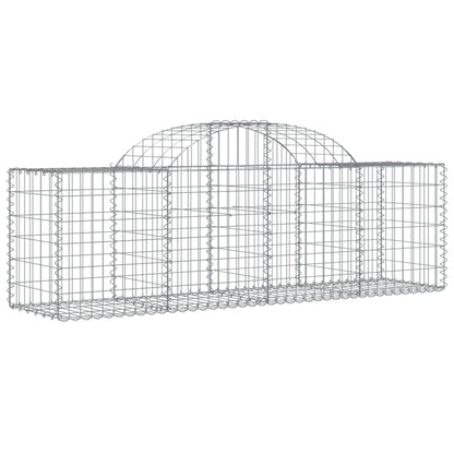 vidaXL Arched Gabion Baskets 13 pcs 200x50x60/80 cm Galvanised Iron