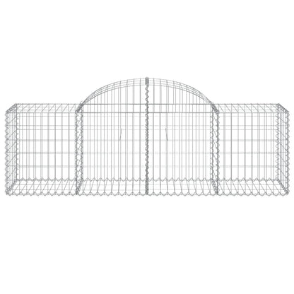 vidaXL Arched Gabion Baskets 25 pcs 200x50x60/80 cm Galvanised Iron