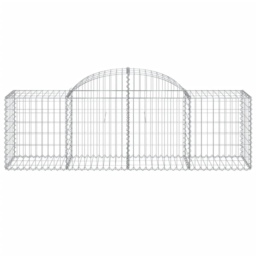 vidaXL Arched Gabion Baskets 40 pcs 200x50x60/80 cm Galvanised Iron
