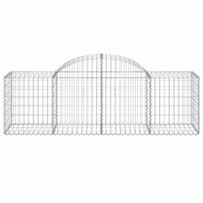 vidaXL Arched Gabion Baskets 40 pcs 200x50x60/80 cm Galvanised Iron