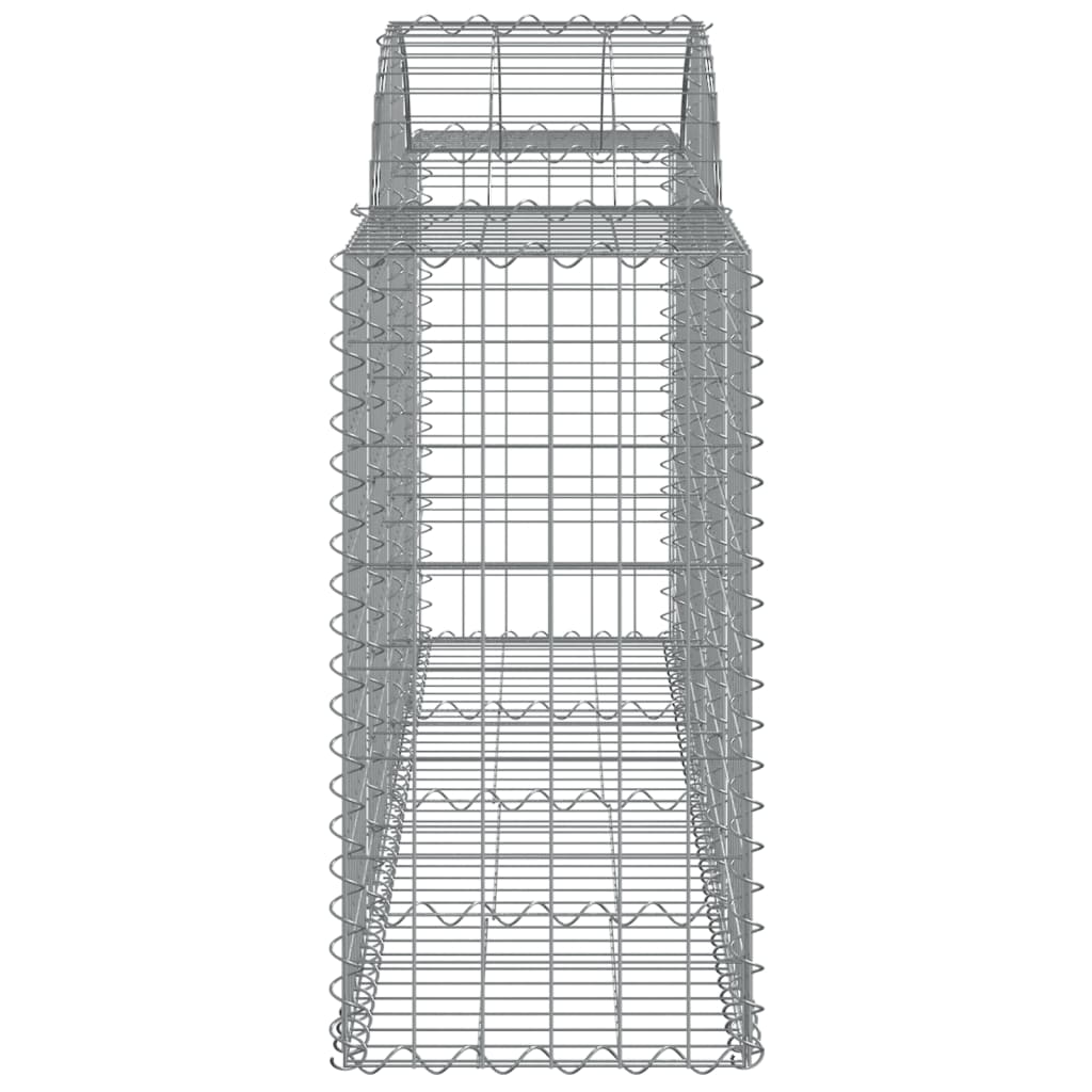 vidaXL Arched Gabion Baskets 12 pcs 200x50x80/100 cm Galvanised Iron