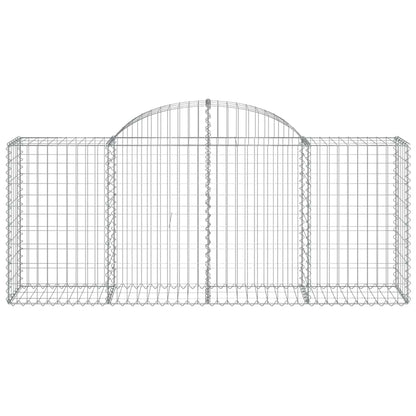 vidaXL Arched Gabion Baskets 13 pcs 200x50x80/100 cm Galvanised Iron