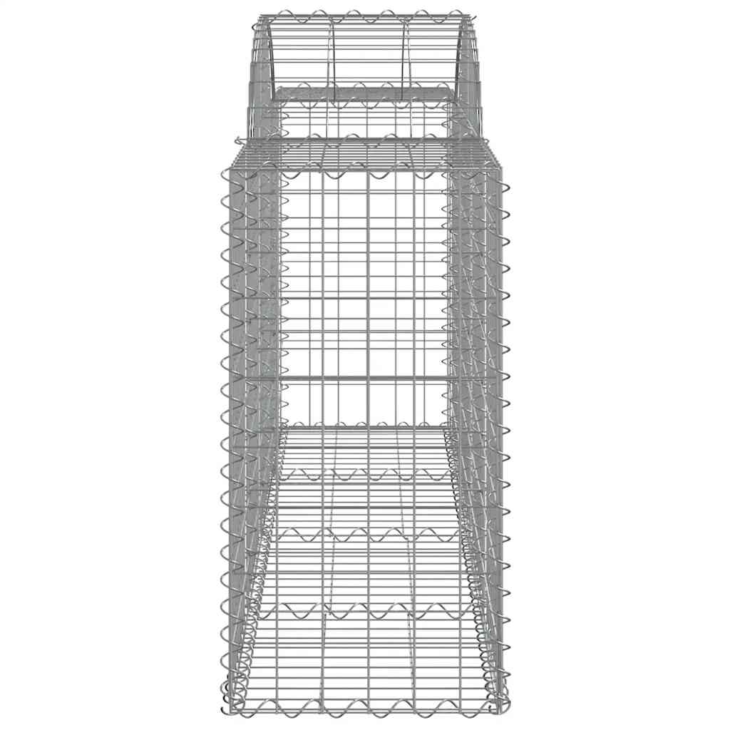 vidaXL Arched Gabion Baskets 13 pcs 200x50x80/100 cm Galvanised Iron