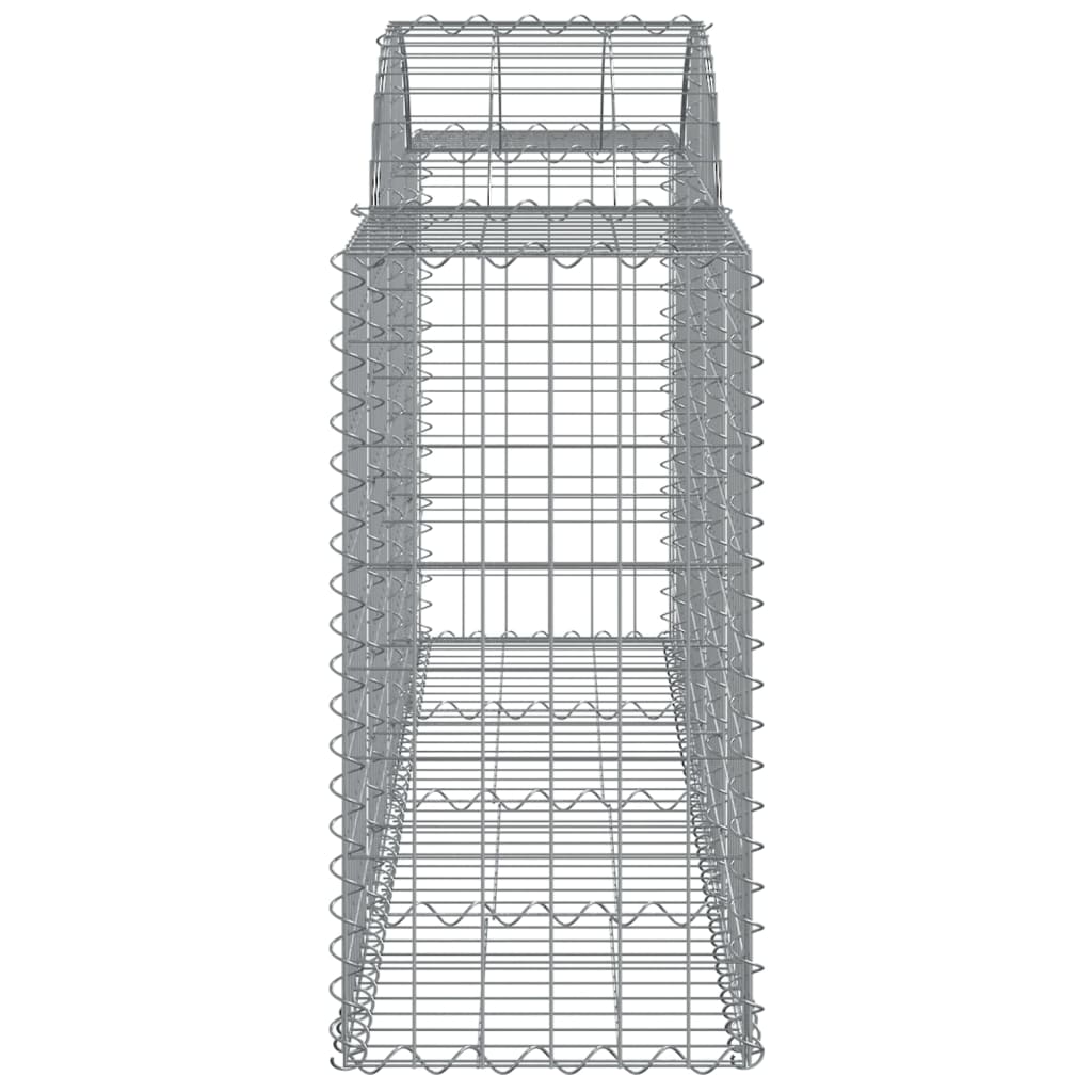 vidaXL Arched Gabion Baskets 18 pcs 200x50x80/100 cm Galvanised Iron