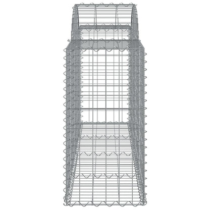 vidaXL Arched Gabion Baskets 18 pcs 200x50x80/100 cm Galvanised Iron