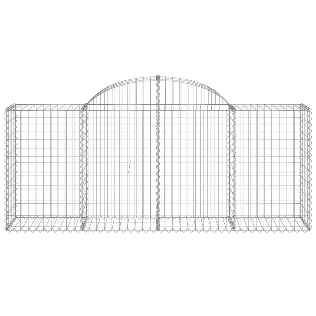 vidaXL Arched Gabion Baskets 20 pcs 200x50x80/100 cm Galvanised Iron