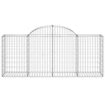 vidaXL Arched Gabion Baskets 20 pcs 200x50x80/100 cm Galvanised Iron