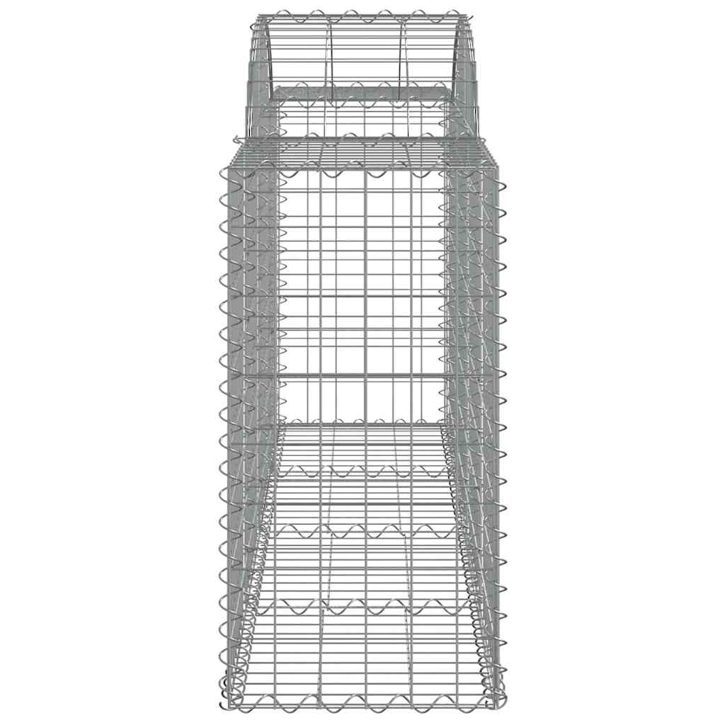 vidaXL Arched Gabion Baskets 20 pcs 200x50x80/100 cm Galvanised Iron