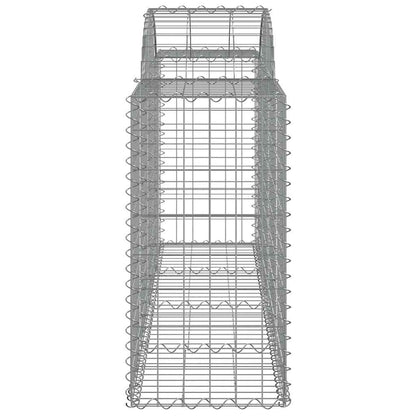 vidaXL Arched Gabion Baskets 20 pcs 200x50x80/100 cm Galvanised Iron