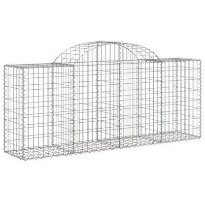 vidaXL Arched Gabion Baskets 40 pcs 200x50x80/100 cm Galvanised Iron