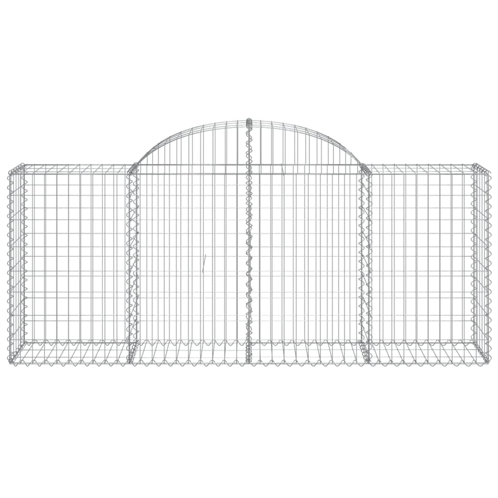 vidaXL Arched Gabion Baskets 40 pcs 200x50x80/100 cm Galvanised Iron