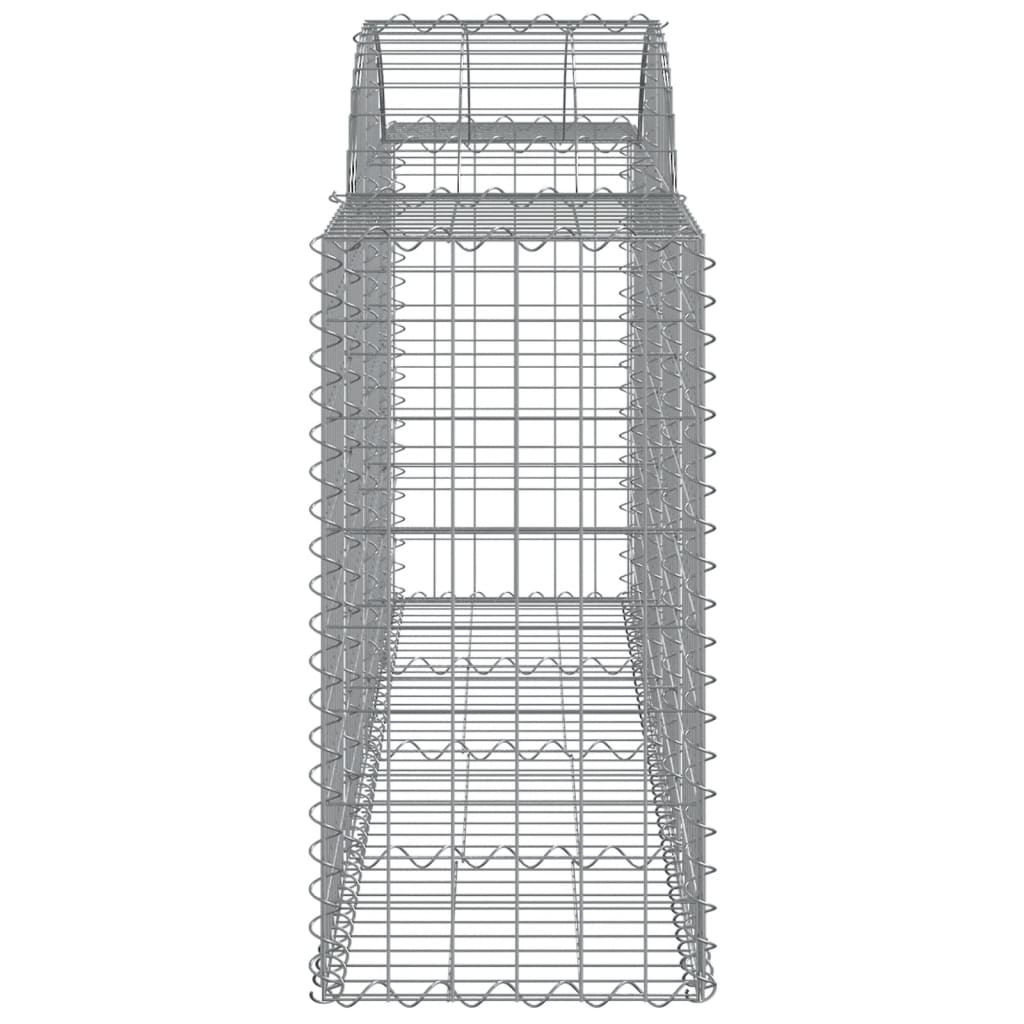 vidaXL Arched Gabion Baskets 50 pcs 200x50x80/100 cm Galvanised Iron