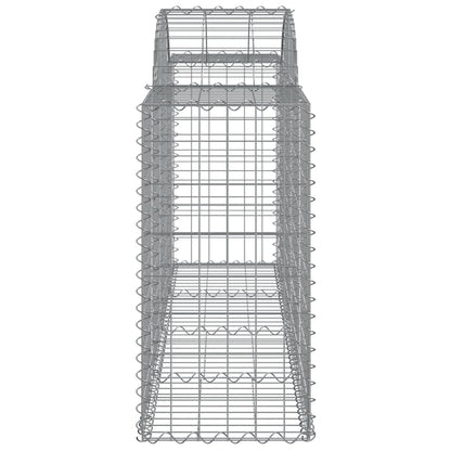 vidaXL Arched Gabion Baskets 50 pcs 200x50x80/100 cm Galvanised Iron