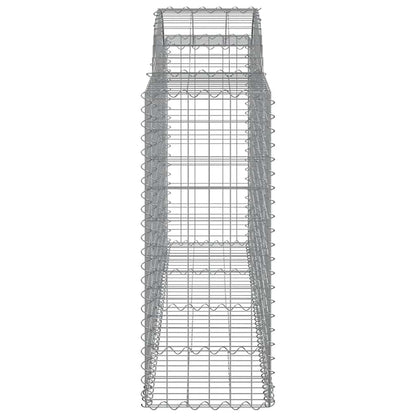 vidaXL Arched Gabion Baskets 4 pcs 200x50x100/120 cm Galvanised Iron