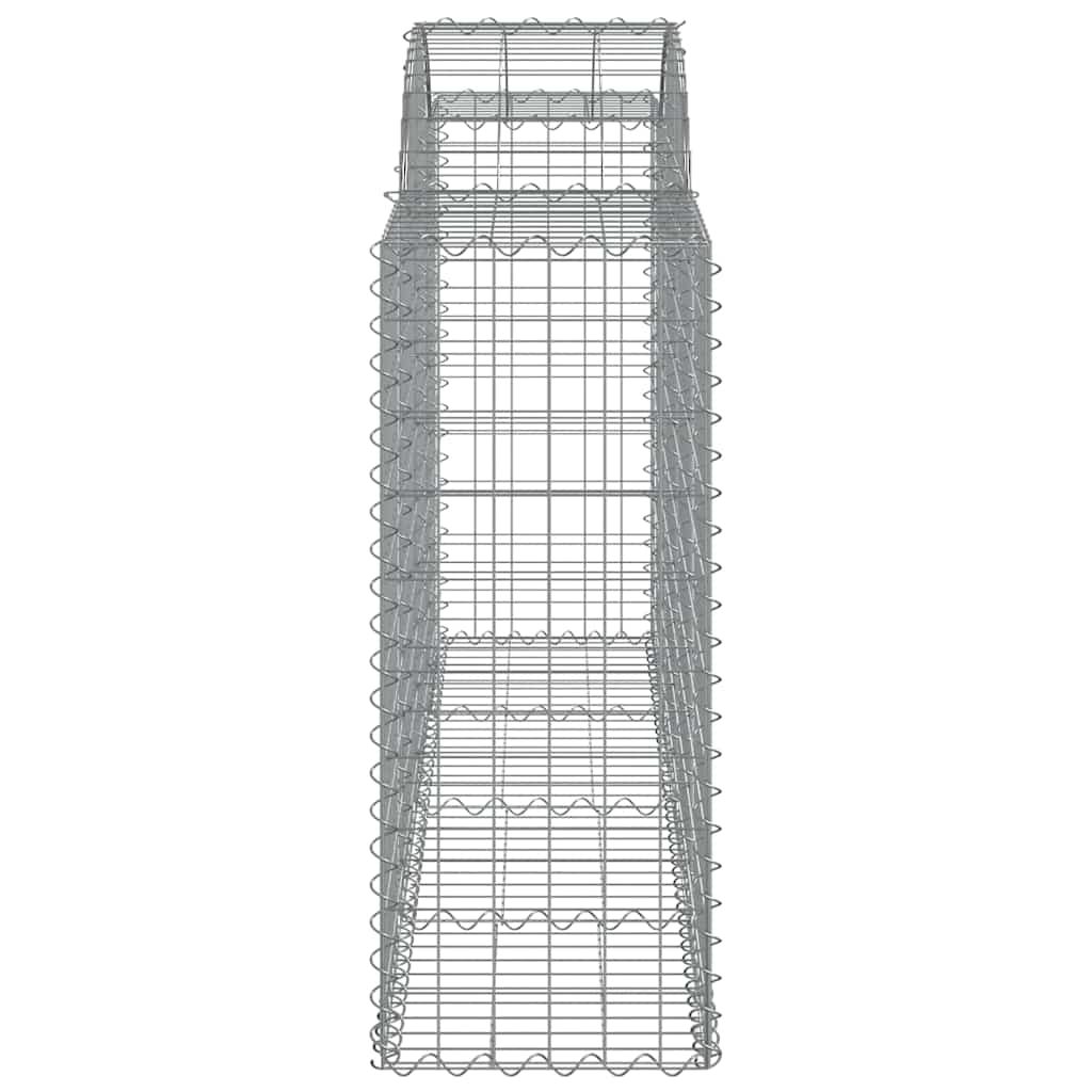 vidaXL Arched Gabion Baskets 8 pcs 200x50x100/120 cm Galvanised Iron