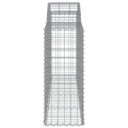 vidaXL Arched Gabion Baskets 11 pcs 200x50x100/120 cm Galvanised Iron