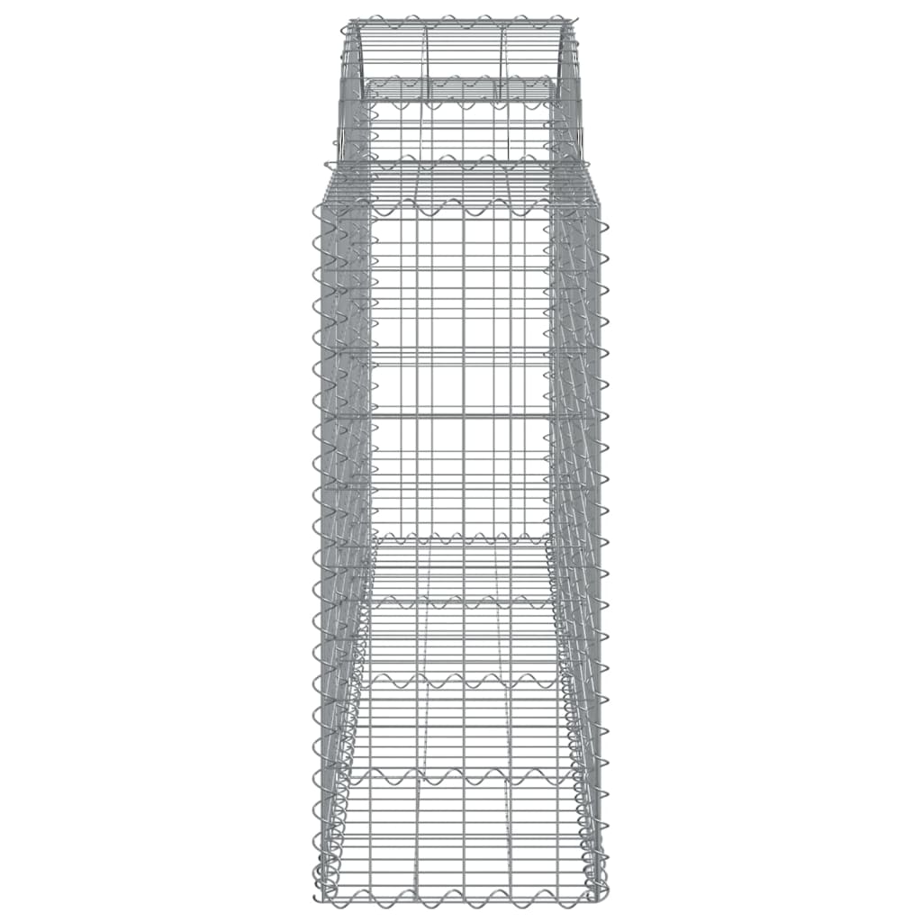 vidaXL Arched Gabion Baskets 13 pcs 200x50x100/120 cm Galvanised Iron