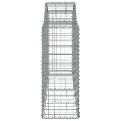 vidaXL Arched Gabion Baskets 15 pcs 200x50x100/120 cm Galvanised Iron