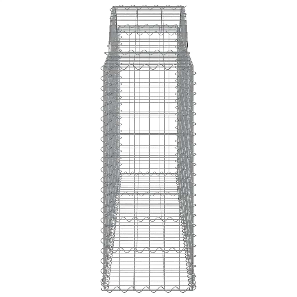 vidaXL Arched Gabion Baskets 18 pcs 200x50x100/120 cm Galvanised Iron