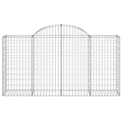vidaXL Arched Gabion Baskets 40 pcs 200x50x100/120 cm Galvanised Iron