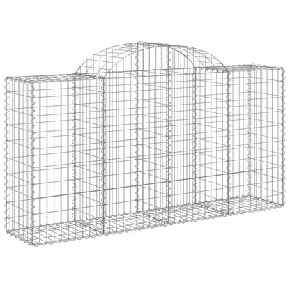 vidaXL Arched Gabion Baskets 50 pcs 200x50x100/120 cm Galvanised Iron