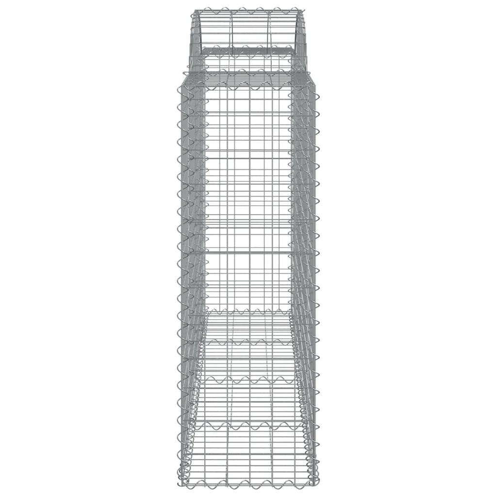 vidaXL Arched Gabion Baskets 2 pcs 200x50x120/140 cm Galvanised Iron