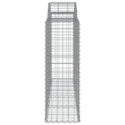 vidaXL Arched Gabion Baskets 12 pcs 200x50x120/140 cm Galvanised Iron
