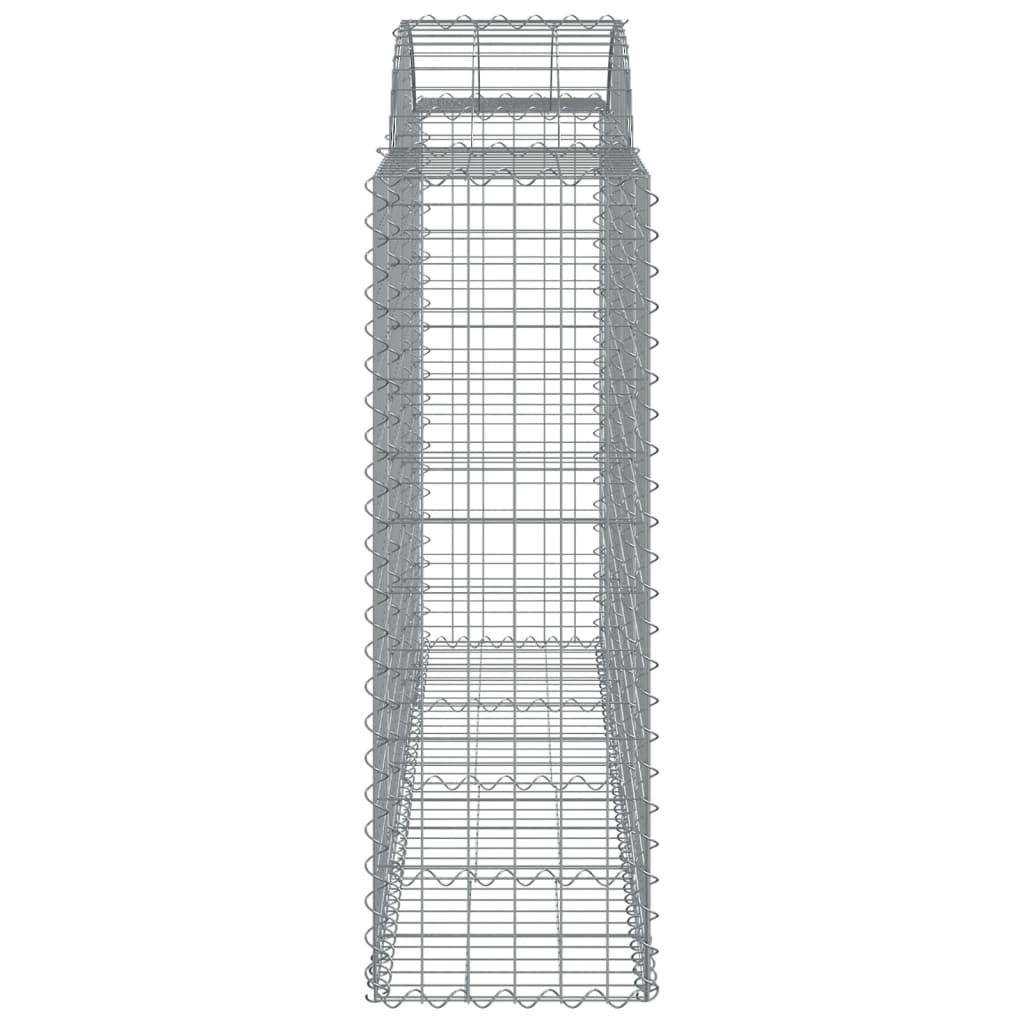 vidaXL Arched Gabion Baskets 13 pcs 200x50x120/140 cm Galvanised Iron