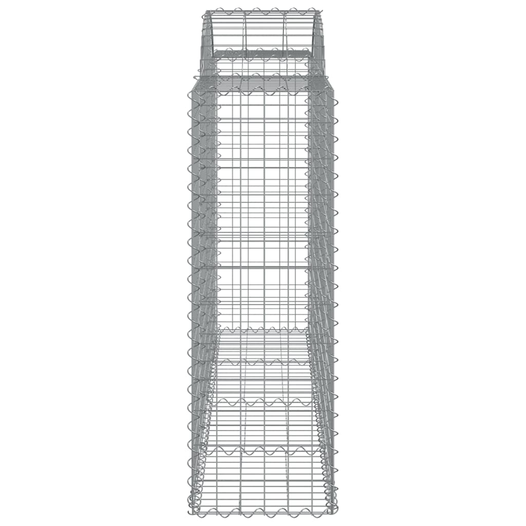vidaXL Arched Gabion Baskets 15 pcs 200x50x120/140 cm Galvanised Iron