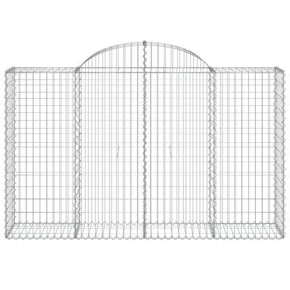 vidaXL Arched Gabion Baskets 20 pcs 200x50x120/140 cm Galvanised Iron