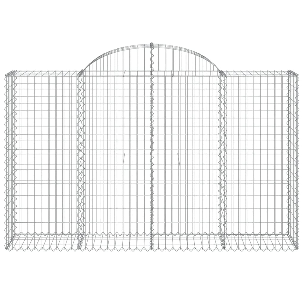vidaXL Arched Gabion Baskets 40 pcs 200x50x120/140 cm Galvanised Iron