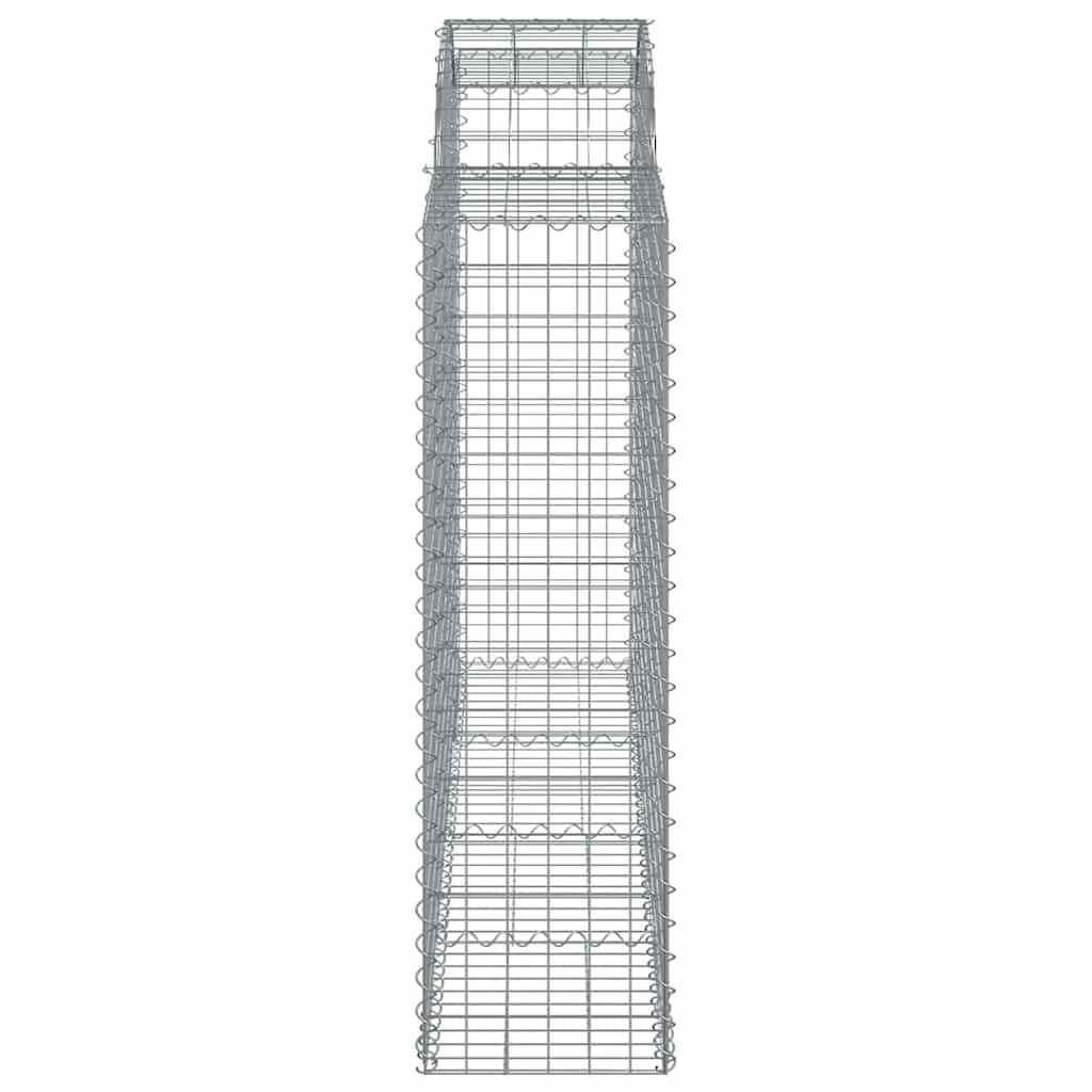 vidaXL Arched Gabion Baskets 5 pcs 200x50x140/160 cm Galvanised Iron