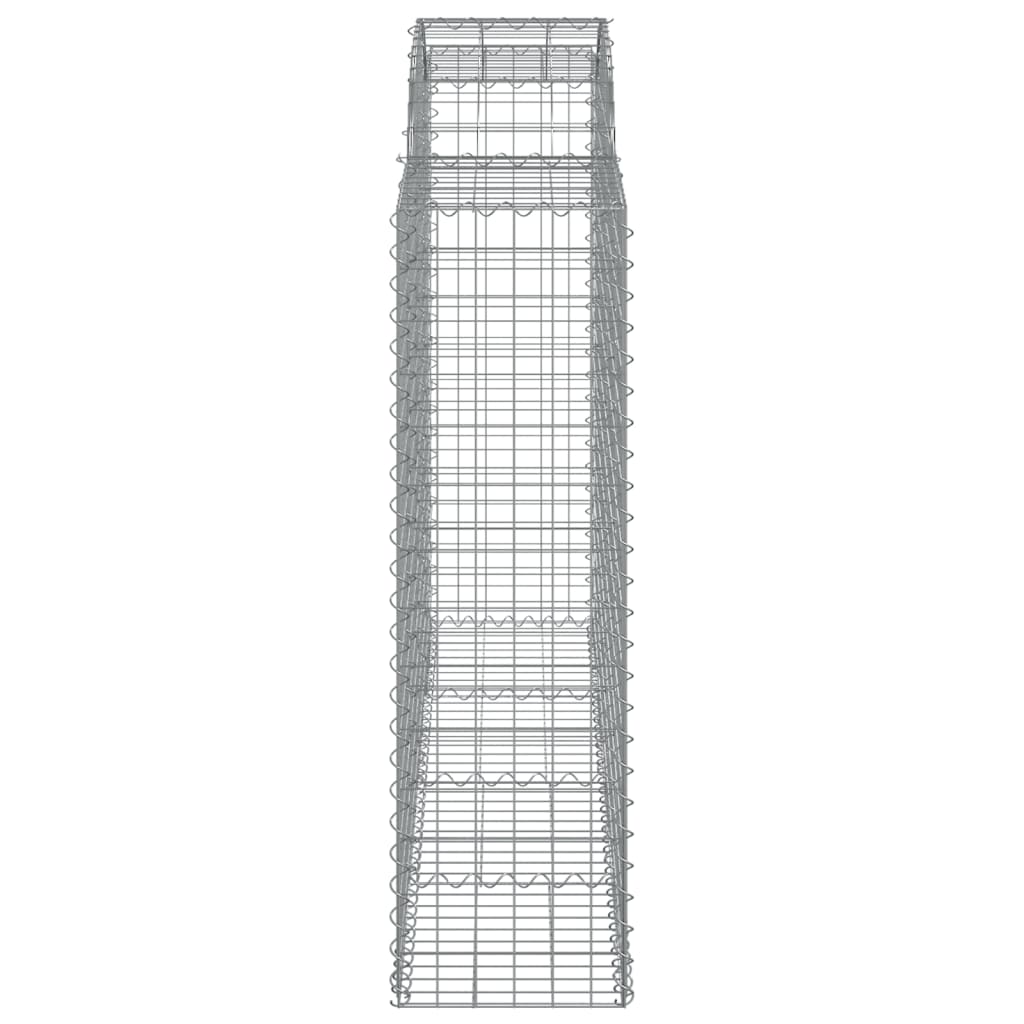 vidaXL Arched Gabion Baskets 6 pcs 200x50x140/160 cm Galvanised Iron