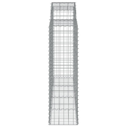 vidaXL Arched Gabion Baskets 6 pcs 200x50x140/160 cm Galvanised Iron