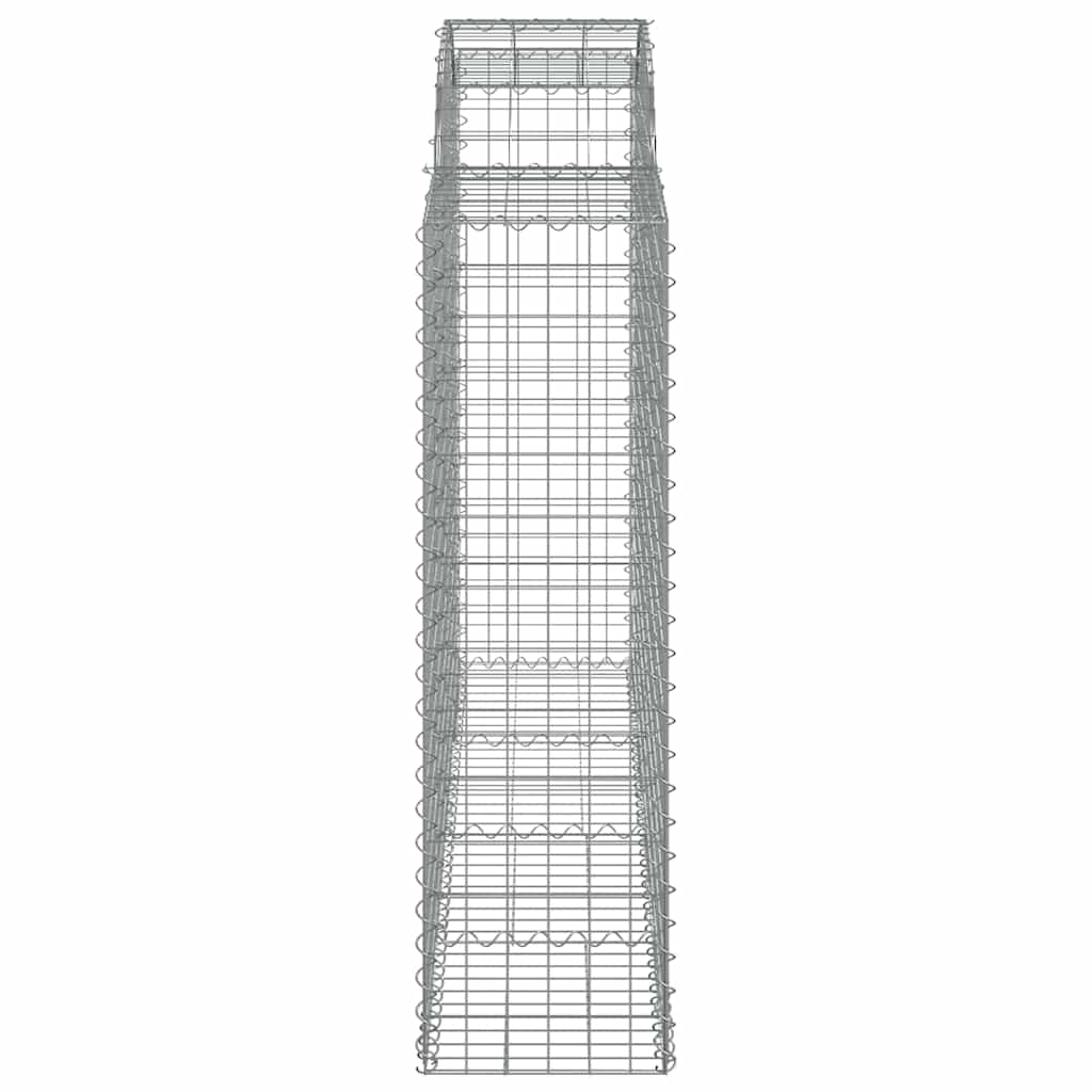 vidaXL Arched Gabion Baskets 10 pcs 200x50x140/160 cm Galvanised Iron